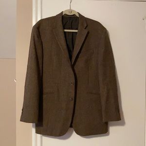Jos. A Bank Wool Blazer/ Jacket- Brown herringbone, Size 40R Tailored Fit